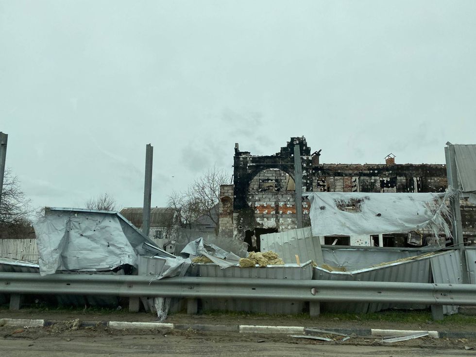 The destruction left by Russian troops making their way through Ukraine.