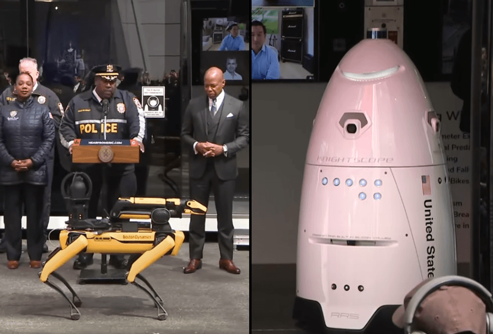 The Digidog (left) and K5 (right) will be deployed as part of pilot programs this summer