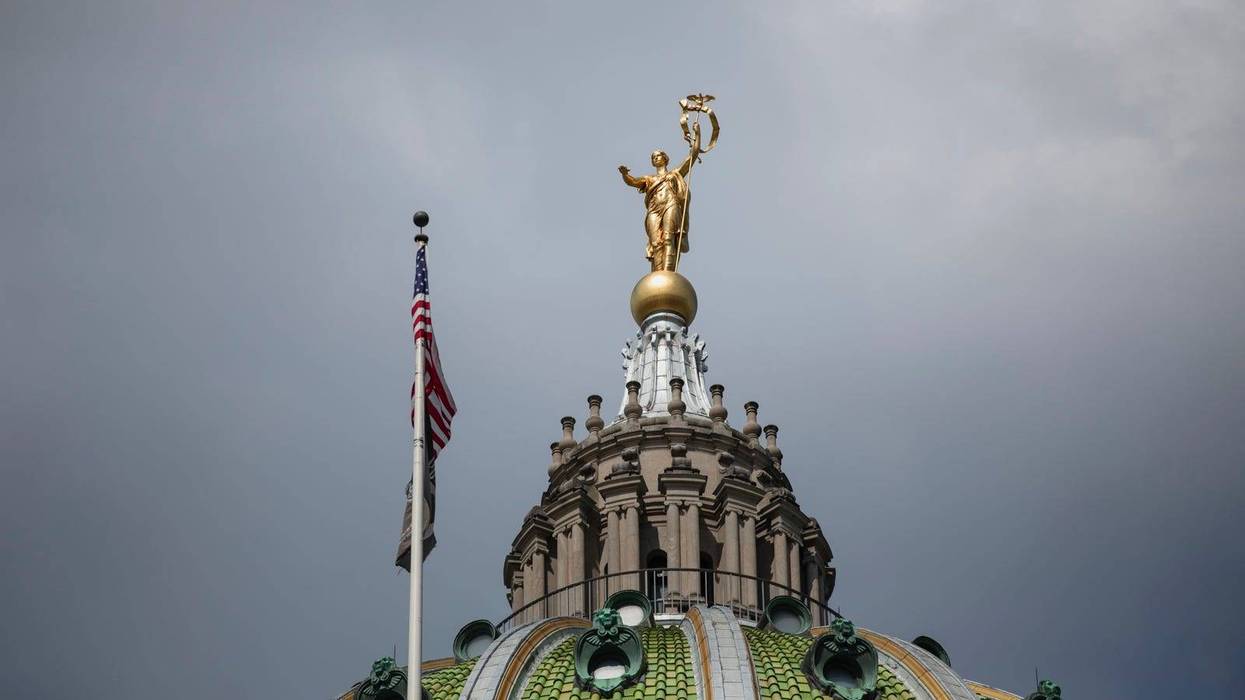 The dome of the Pennsylvania Capitol in Harrisburg.