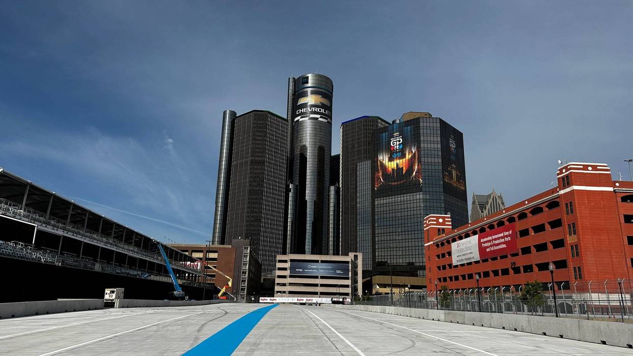 The Downtown Detroit Street Circuit ahead of the Detroit Grand Prix