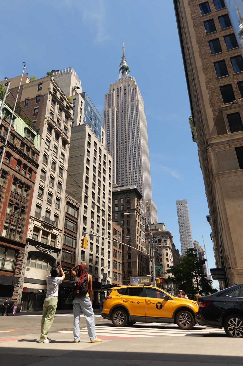The dragon was visible from the streets of Midtown on Sunday