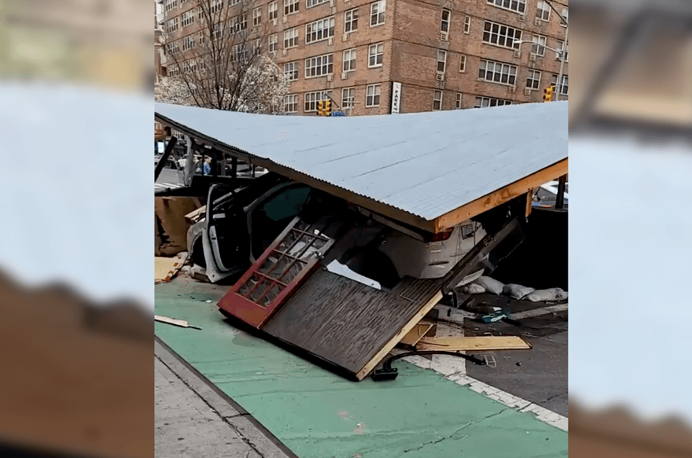 The driver reportedly suffered a minor medical episode and crashed into the shed around 6 p.m