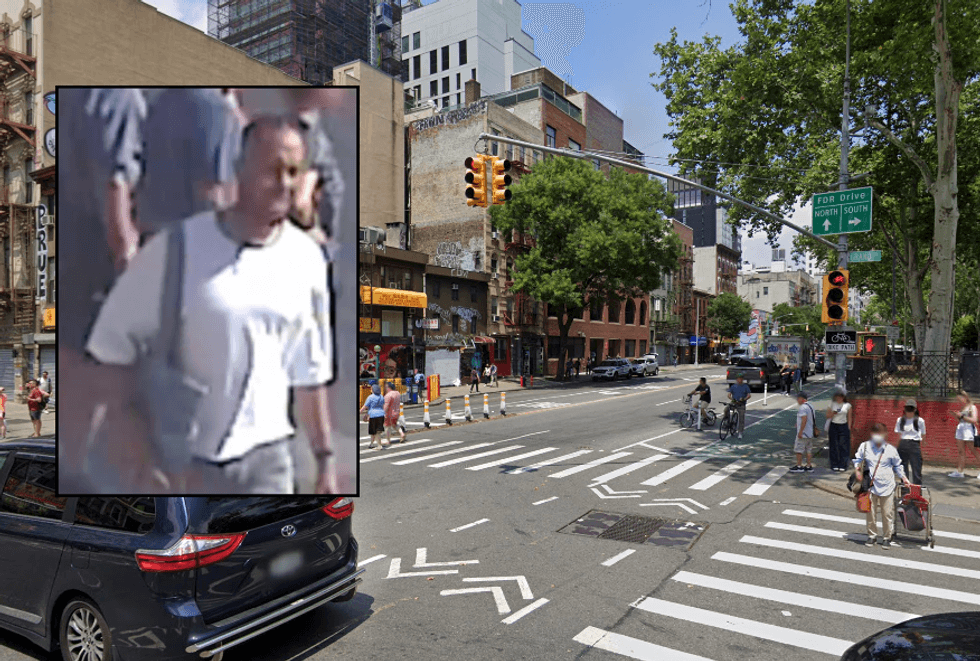 The e-biker hit the woman as she was waiting to cross the street at Chrystie and Grand streets