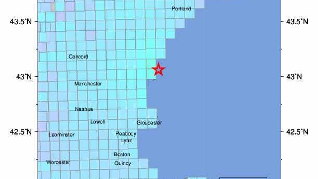 The earthquake hit off York Harbor, Maine