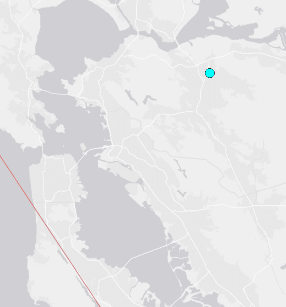The earthquake was reported near Concord late Thursday morning.