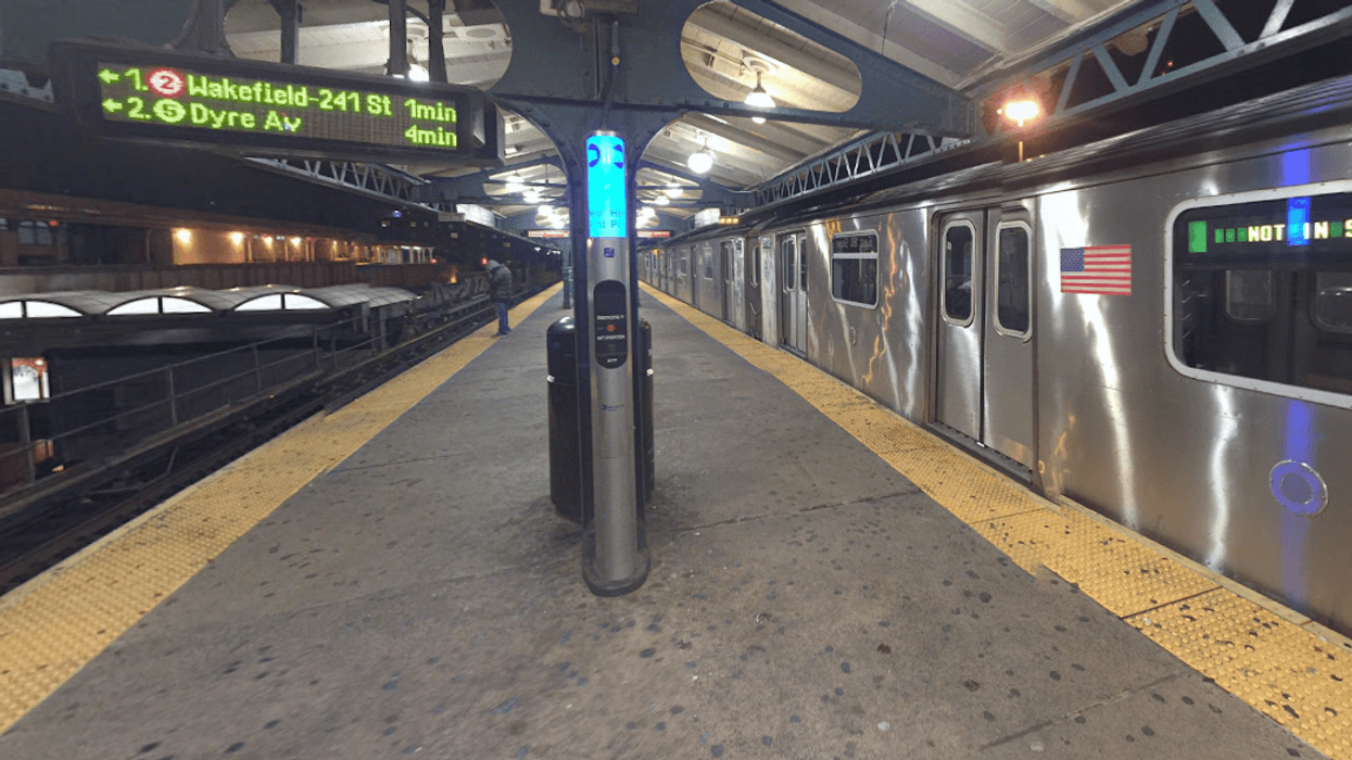 The East 180th Street station, near where a 14-year-old boy fell between a train on Friday.