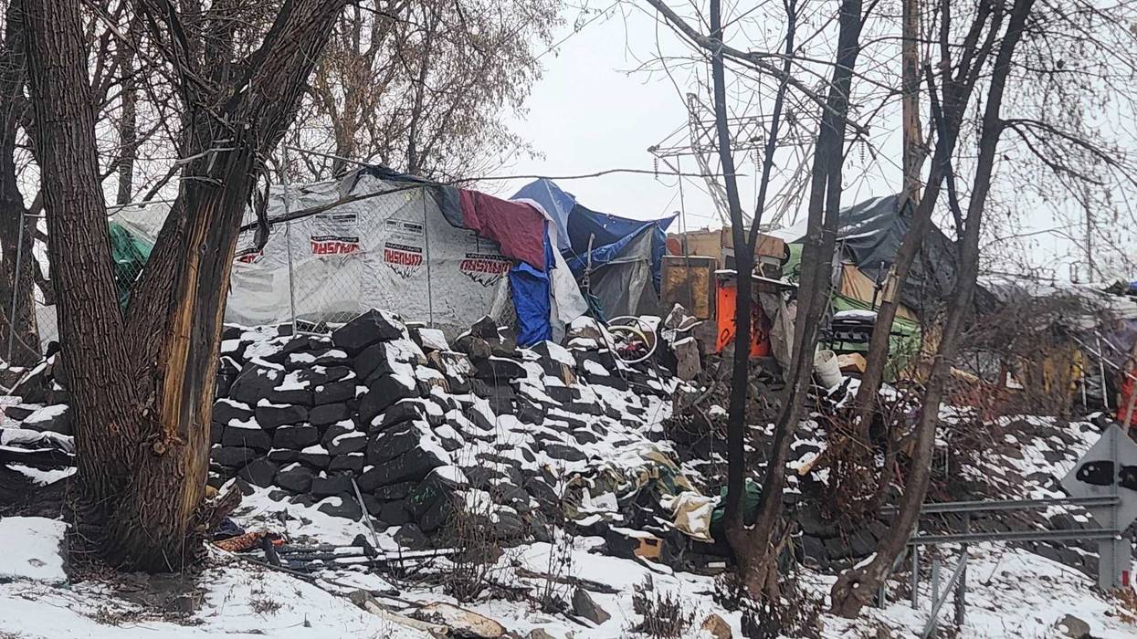 The encampment near the Bruce Vento Nature Sanctuary in St. Paul was cleared out on Thursday.