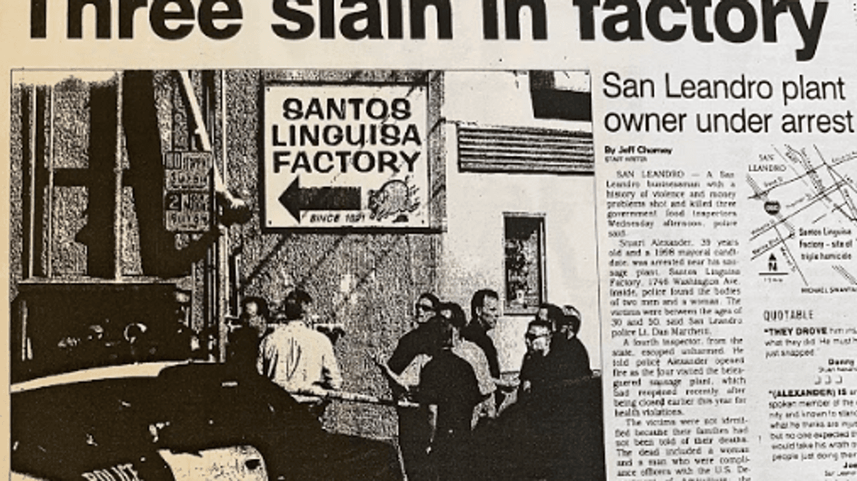 The entire crime was captured on security camera footage.