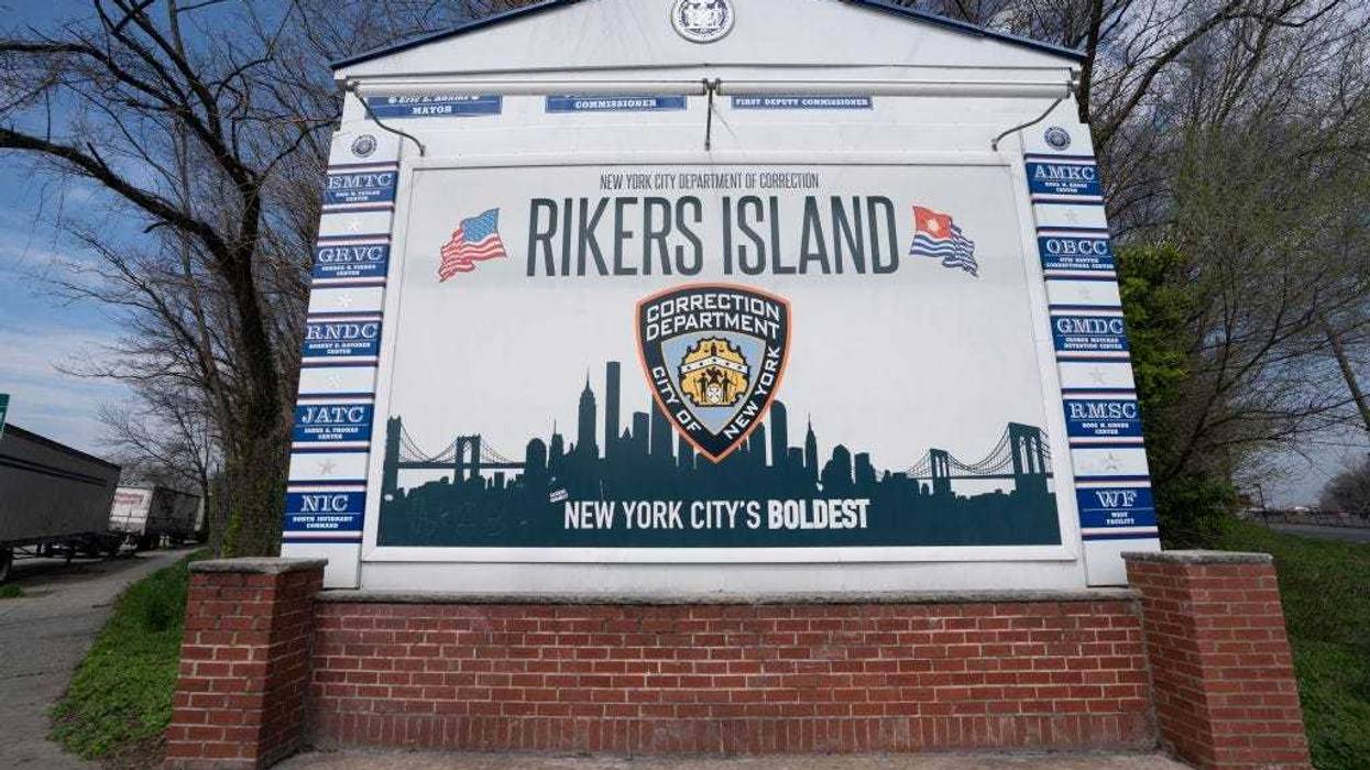 The entrance to Rikers Island in Queens, New York.