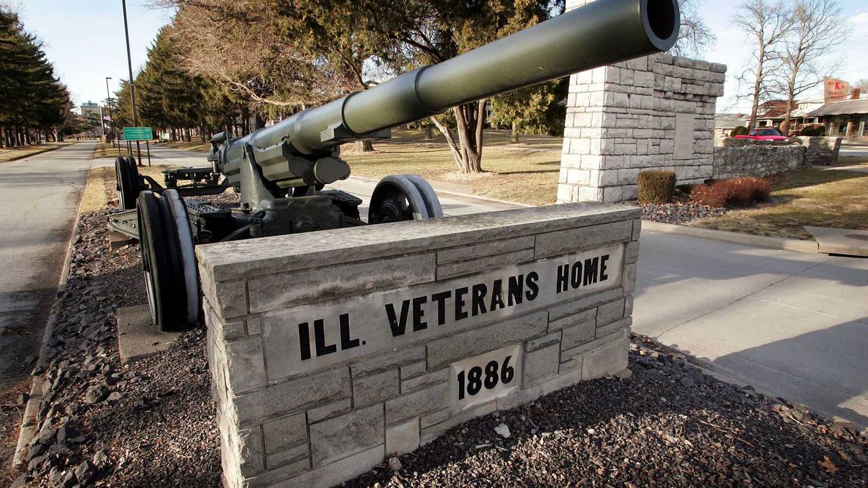 The entrance to the Illinois Veterans Home in Quincy.