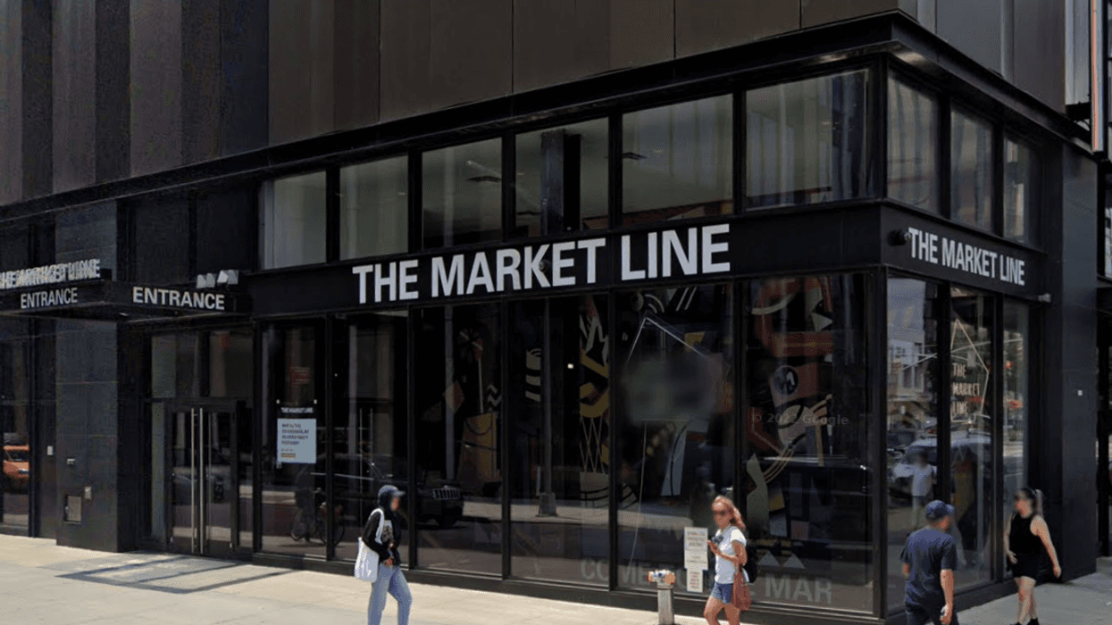 The entrance to the Market Line Food Hall in Essex Crossing in the Lower East Side.