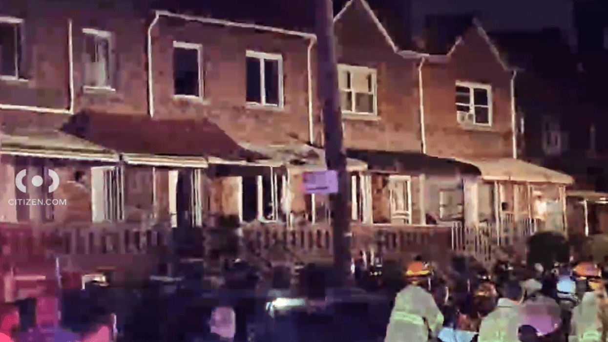 The explosion blew out the windows of the home on East 37th Street in East Flatbush