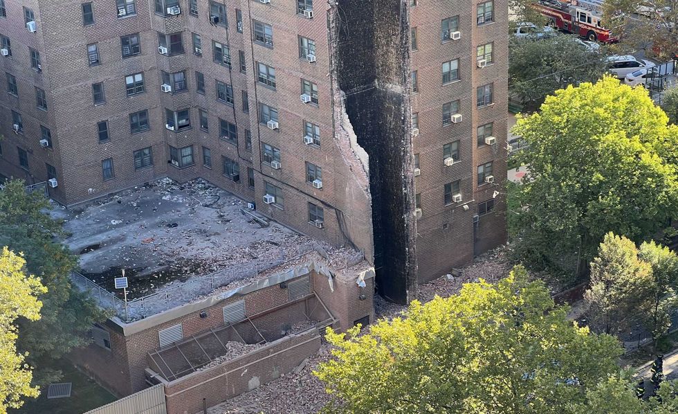 The explosion occurred at about 8:15 a.m. on Alexander Avenue