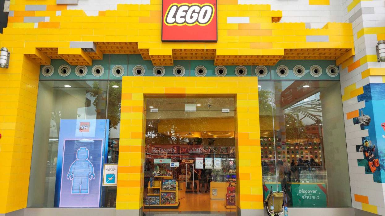 The exterior of a LEGO store