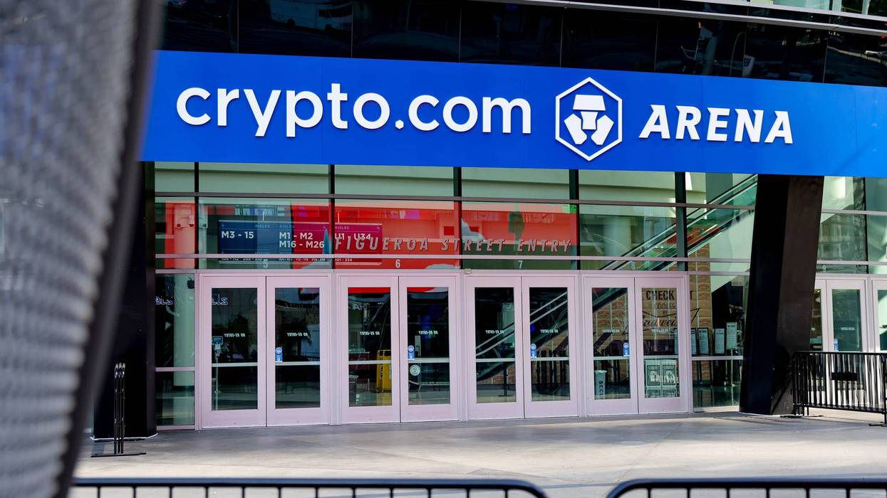 The exterior of Crypto.com Arena is seen on the second anniversary of the death of Kobe Bryant on January 26, 2022 in Los Angeles, California.