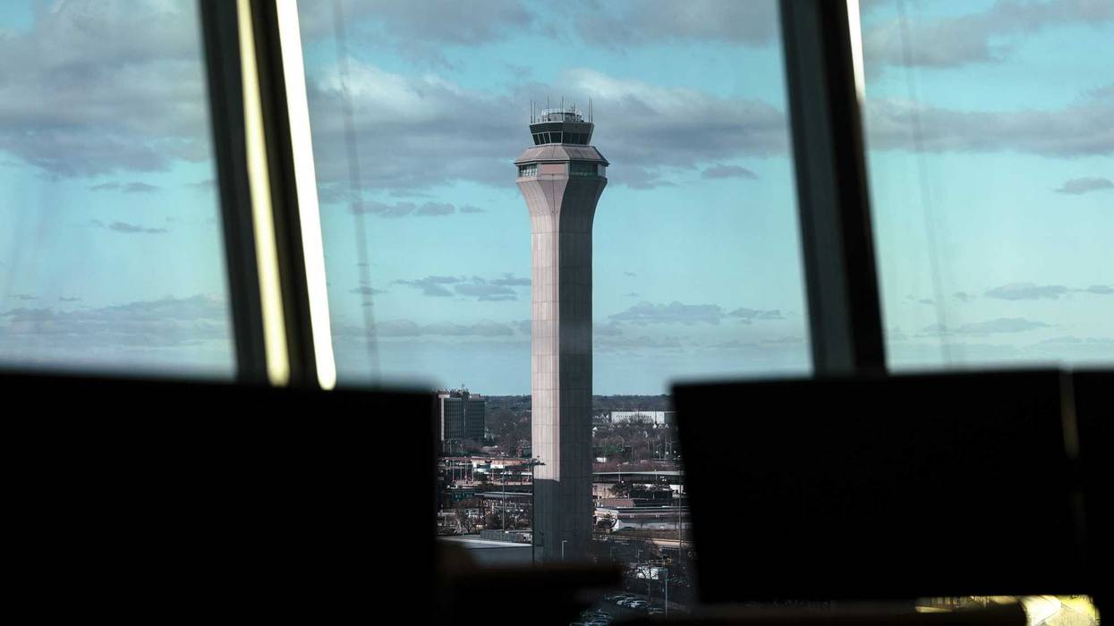 The FAA Air Traffic Control tower at Newark Liberty International Airport (EWR) in 2024