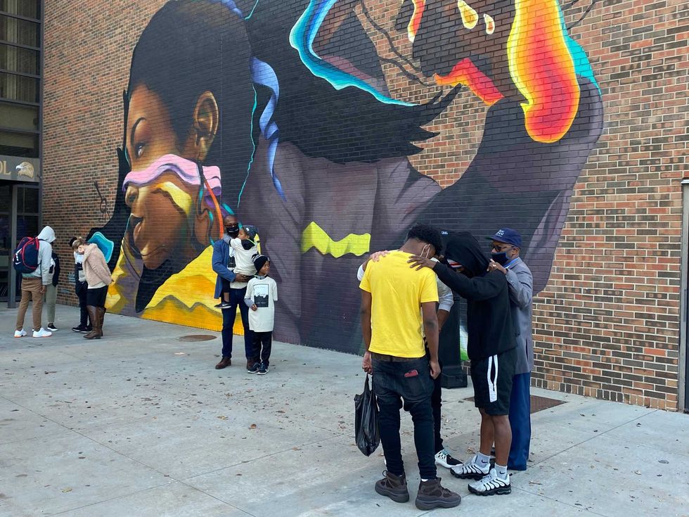The faith community rallied around a West Side high school Monday morning after a student was shot to death.