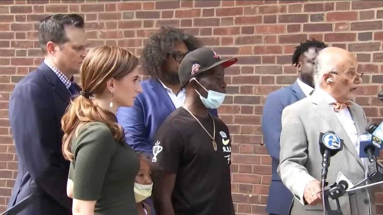 The family of a 5-year-old girl (pictured) and their attorneys announce a class-action lawsuit against Sesame Place in Langhorne, Bucks County.