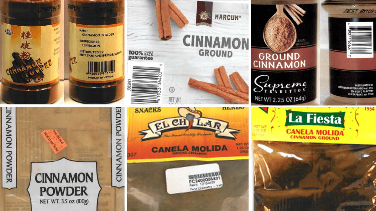 The FDA is advising consumers to throw away and not to buy these ground cinnamon products.