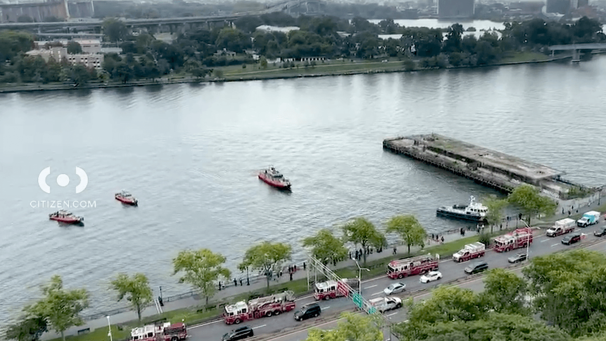 The FDNY responded to the Harlem River at East 106th Street around 9:30 a.m. Sunday