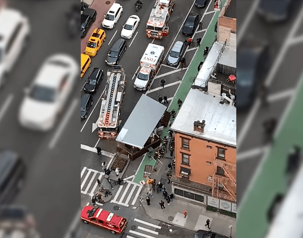 The FDNY said two people suffered minor injuries in the crash