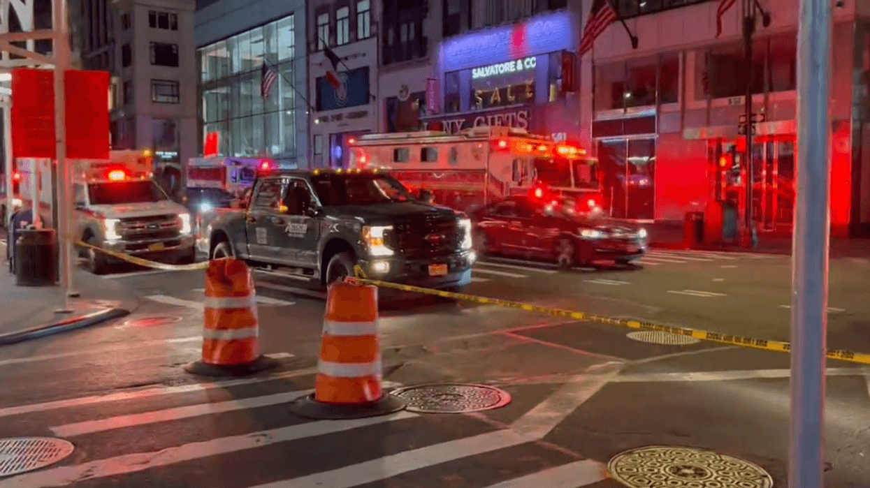 The FDNY scrambled to the scene to rescue the man