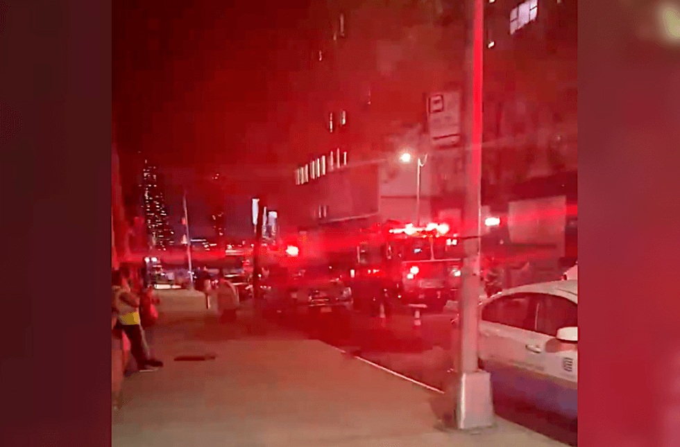 The FDNY was seen outside of the Grand Central–42nd Street station after a woman was struck by a 7 train around 11 p.m. Tuesday