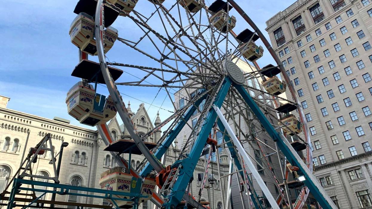 The Ferris wheel is one of the new additions to the holiday market in Center City.