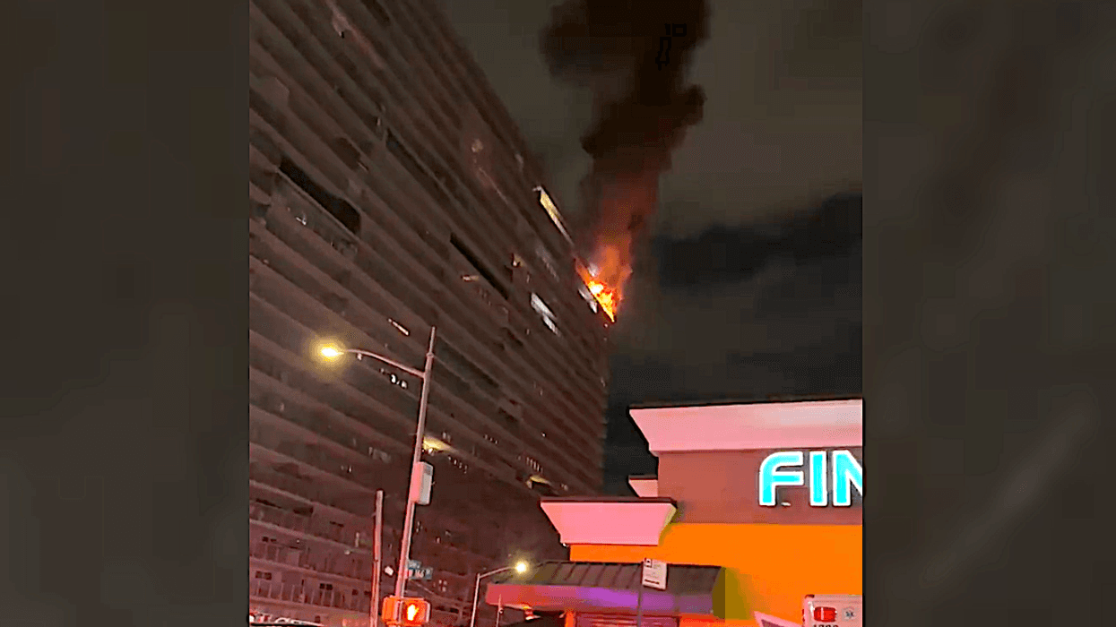 The fire broke out Monday night in a 24th-floor apartment 1133 Ogden Ave. in the Highbridge section