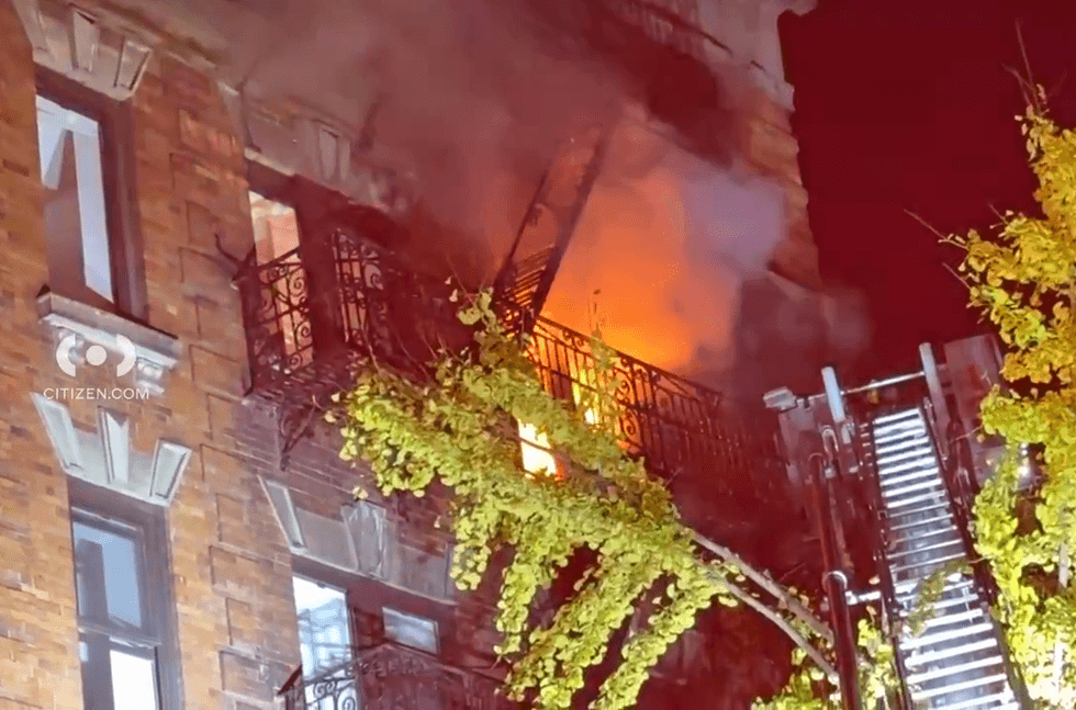 The fire started on the fifth floor of the six-story building