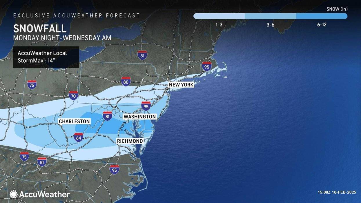 The first storm will hit Tuesday night and may bring several inches of snow to New York City
