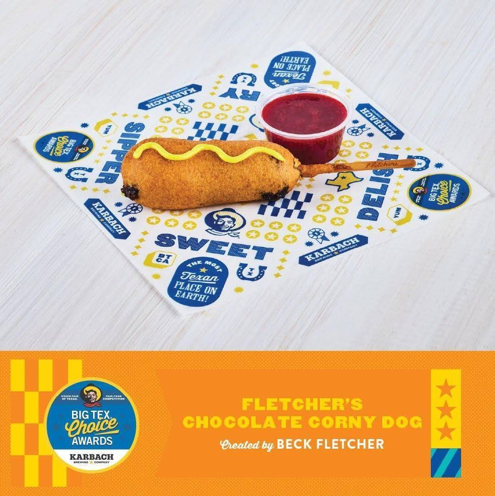 The Fletcher's Chocolate Corny Dog is a finalist in the Best Sweet category