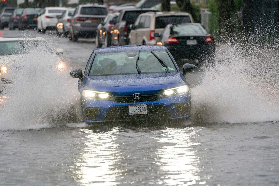 The flooding came amid heavy rain in northern Queens on Thursday