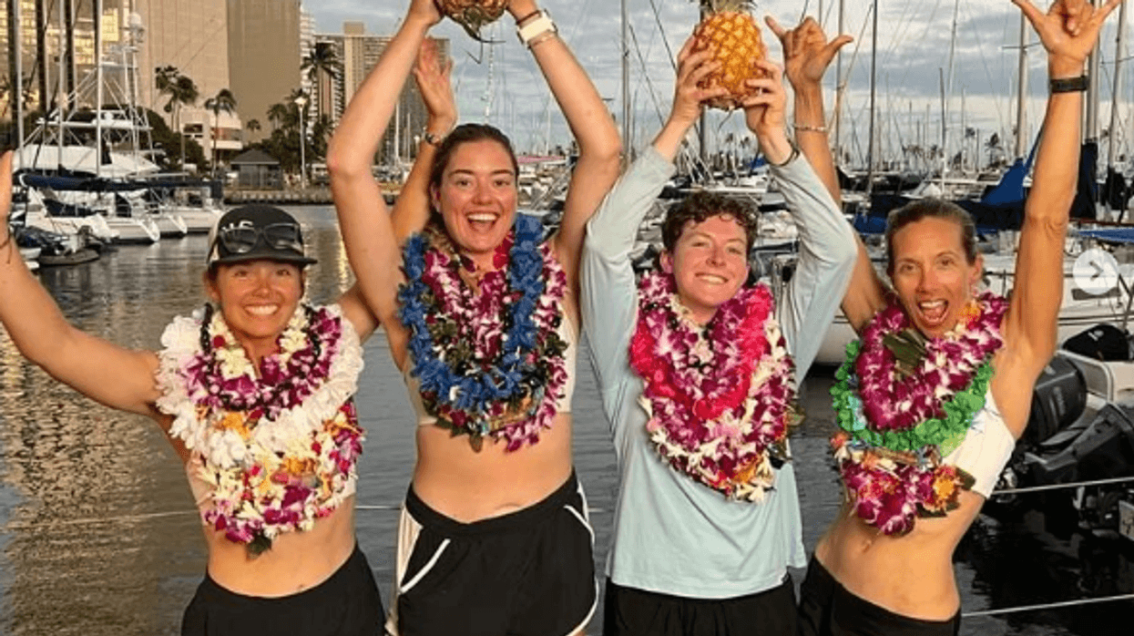 The four women who broke the world record by traveling from San Francisco to Hawaii in 34 days.