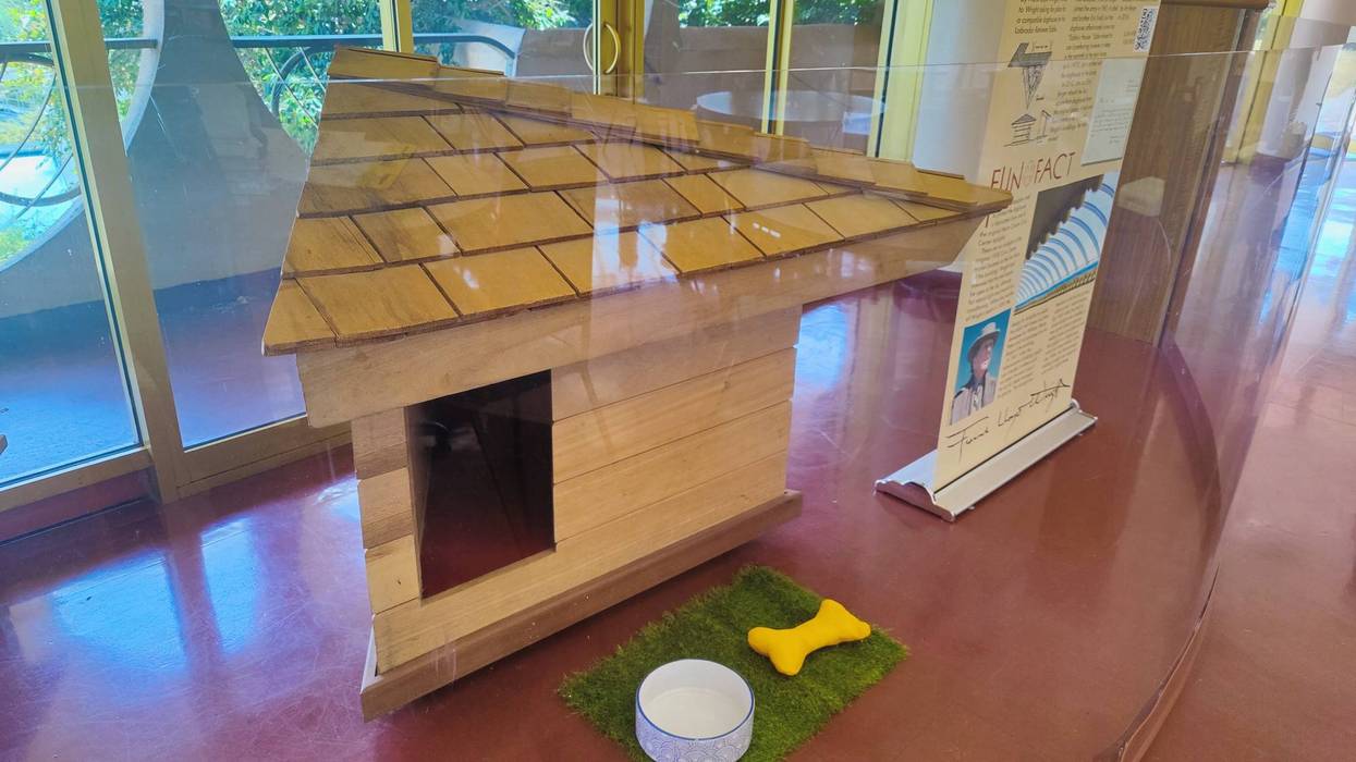The Frank Lloyd Wright-designed doghouse at the Marin County Civic Center.