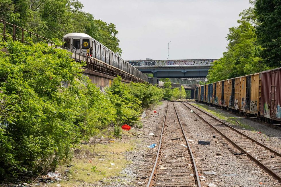 The freight line runs through Brooklyn and Queens