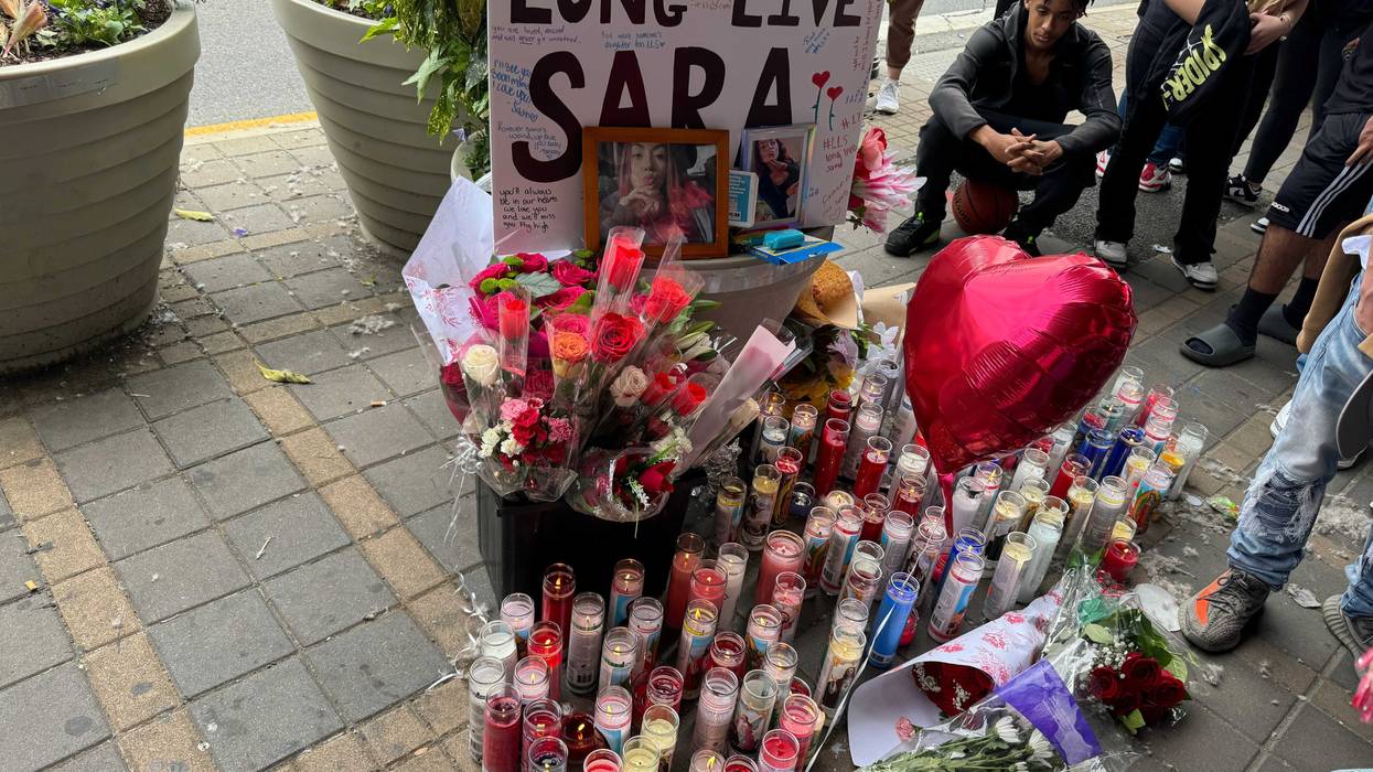 The friends and family of Sara Rivera, who was fatally stabbed Wednesday night in Queens, built a memorial honoring the teen on Thursday and gathered in mourning.