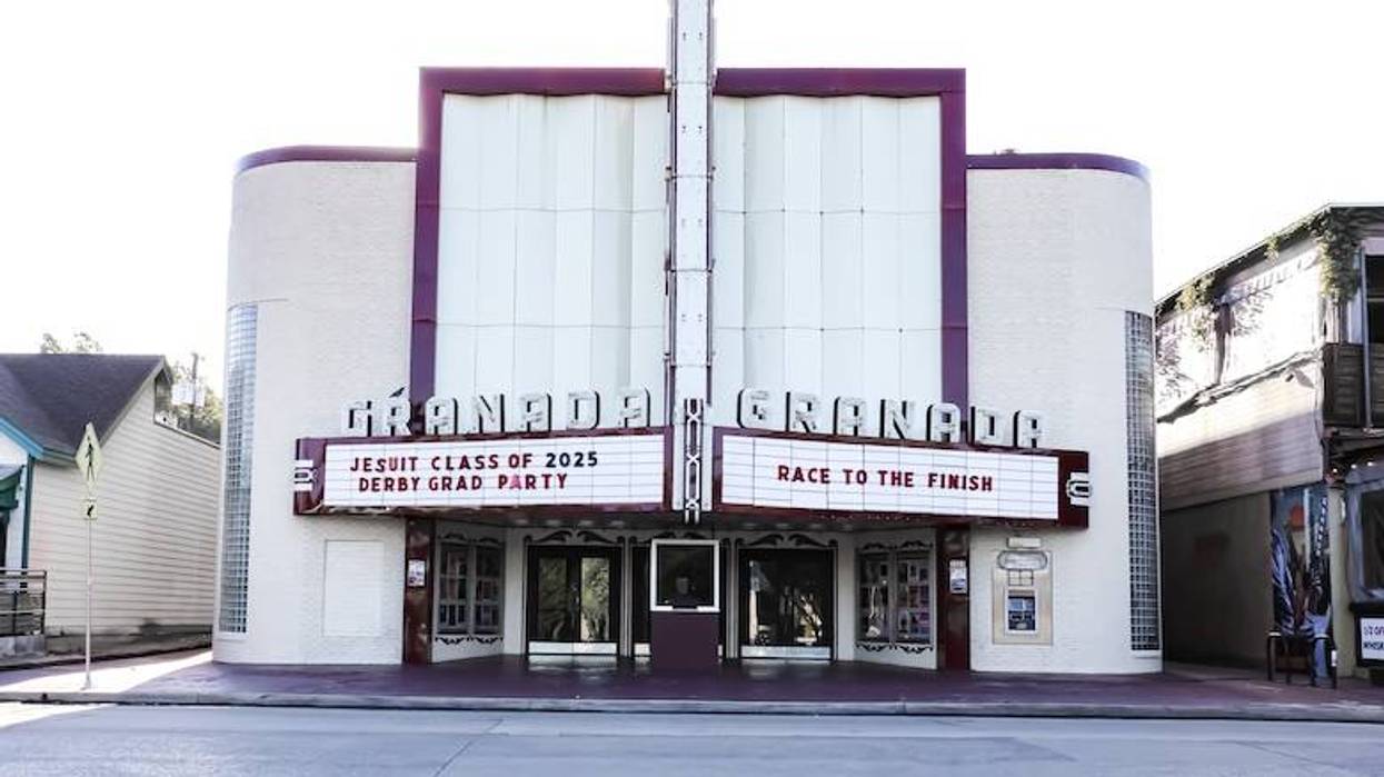 The front facade of the Granada Theater building in Dallas, Texas