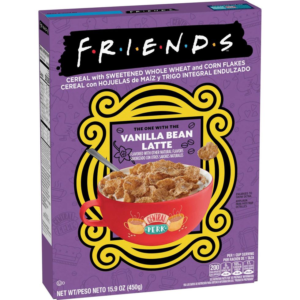 The front of the "Friends" cereal box