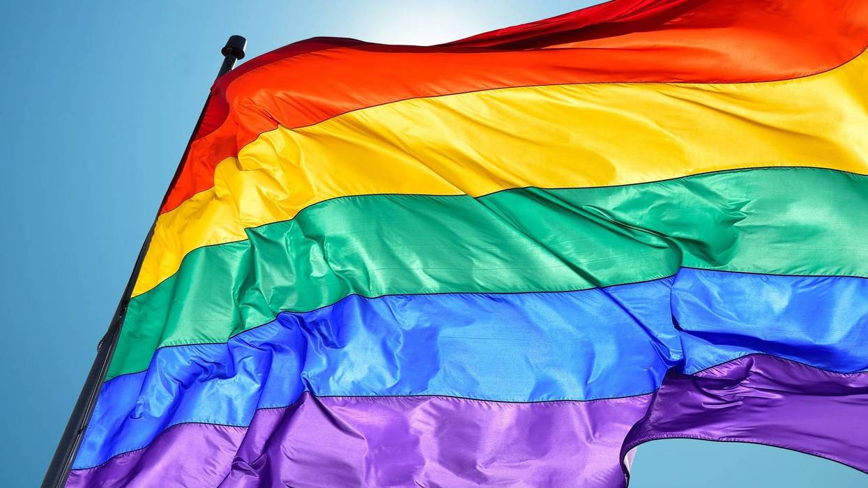 The gay pride flag.