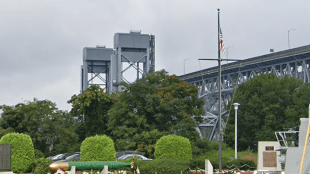 The Gold Star Memorial Bridge, where a crash with a fuel truck caused an oil spill on Friday.