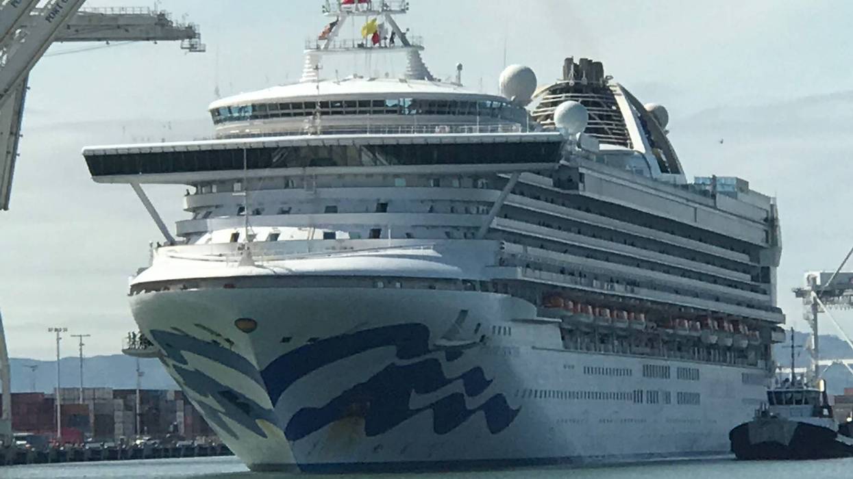The Grand Princess cruise traveled through the San Francisco Bay on March 9 to dock in the Port of Oakland carrying crew and passengers who'd been infected with the coronavirus.