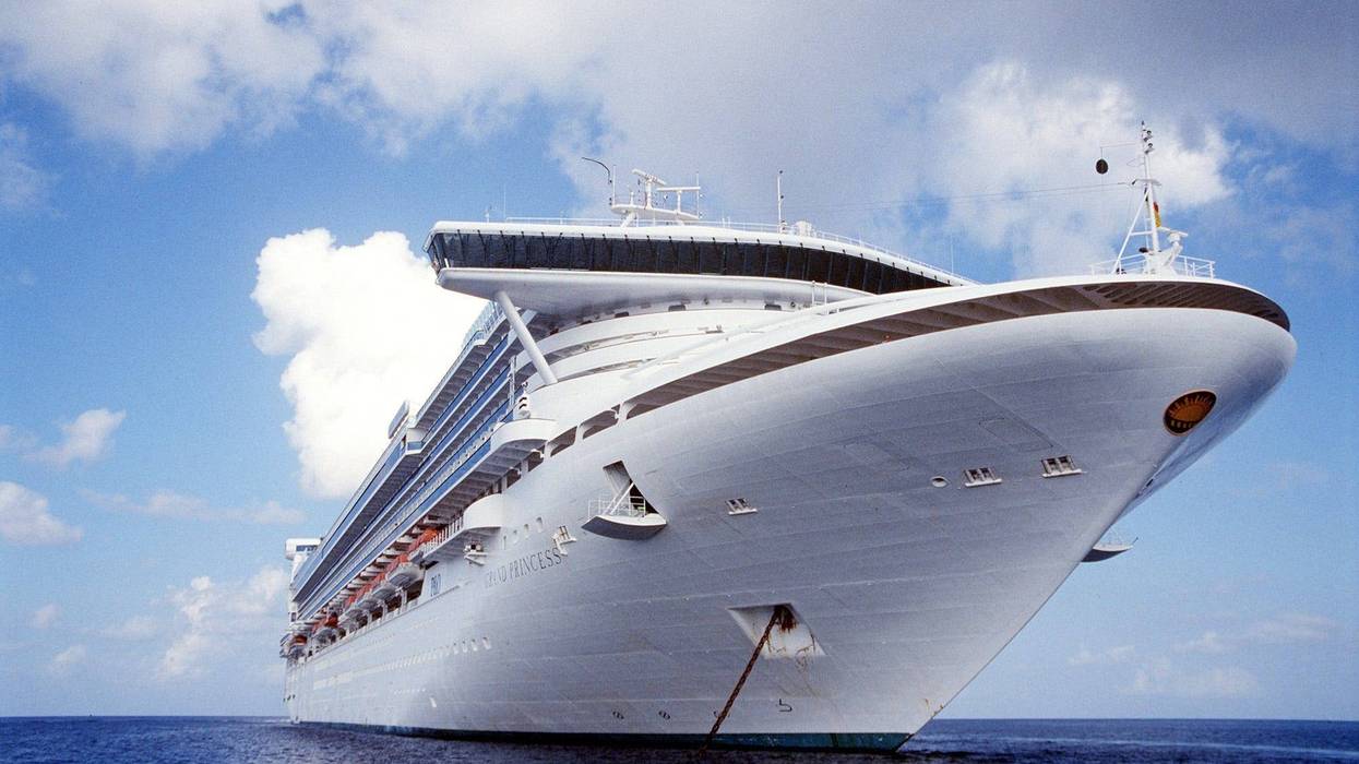 The Grand Princess, pictured in a file image, is being held offshore near San Francisco due to coronavirus concerns onboard.