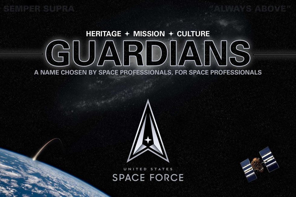 The graphic shared by U.S. Space Force on Friday in announcing their new name.