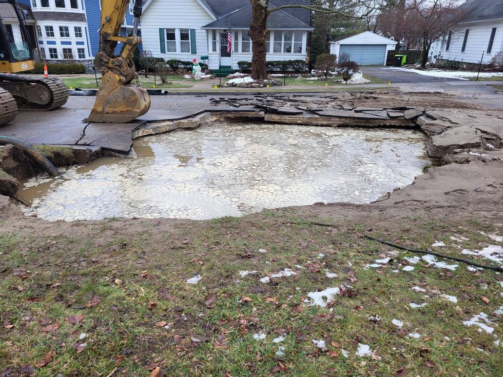 The Great Lakes Water Authority providing an update to a major water main break in a 30-inch line in Northville that