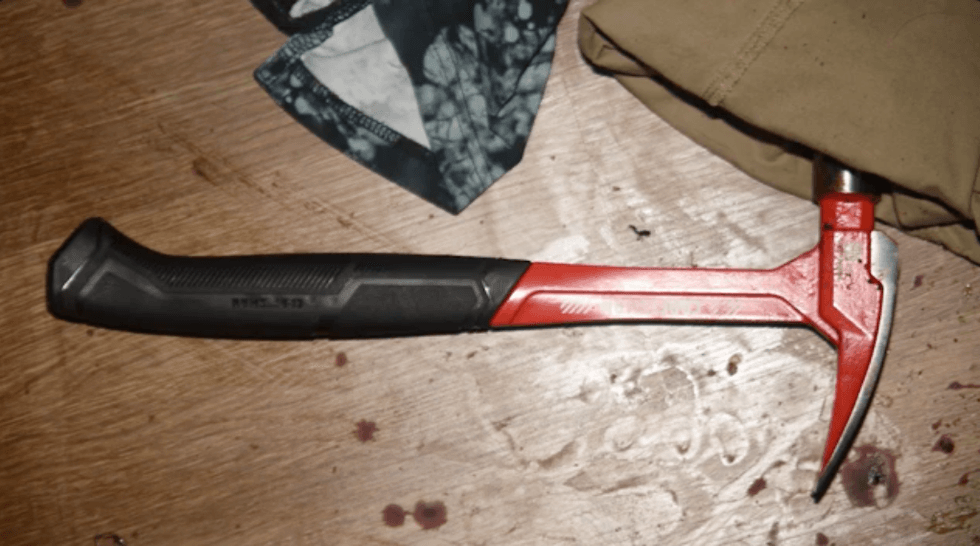 The hammer used in the attack was purchased from an Ace Hardware, the sheriff said