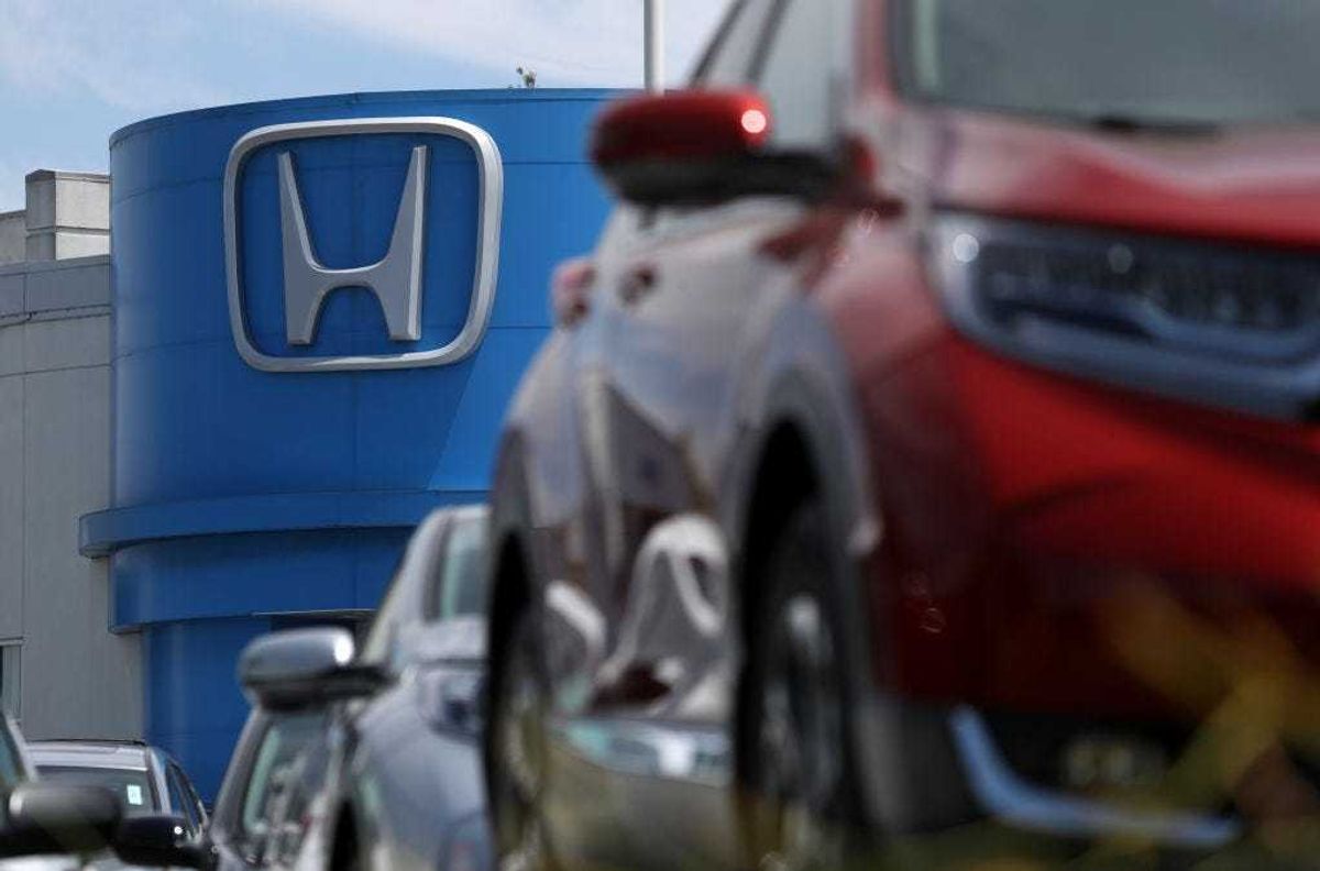 The Honda logo is displayed at Marin Honda on July 25, 2019 in San Rafael, California.