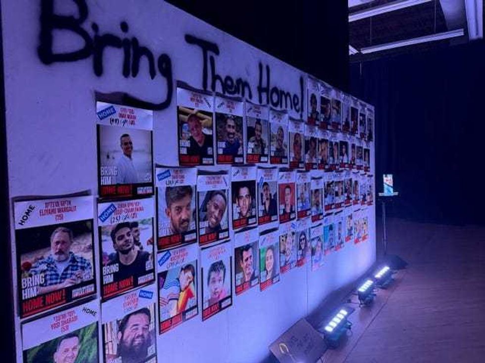 The hostage wall that documents their return home, dead & alive