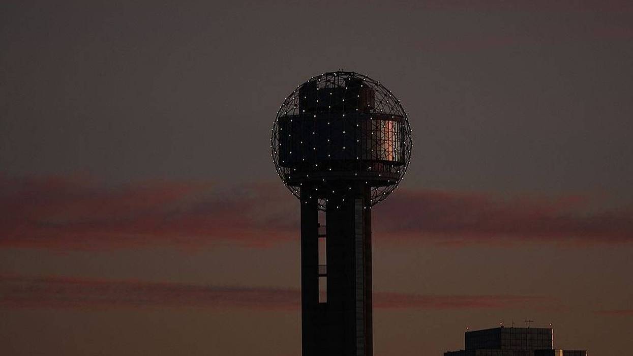 The Hyatt Regency Hotel and Reunion Tower at sunset on January 12, 2009 in Dallas, Texas.