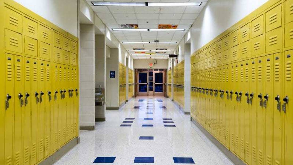 The inside of a classroom.